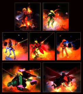 Vintage Frazetta Ken Kelly 7 Original Micronauts Microman Paintings Set Art Mego | eBay US (Buy It Now)