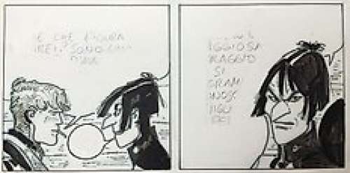 Corto Maltese - Strip original La Jeunesse de Corto - 3 cases grand format avec Raspoutine présent dans chaque case - (1981) | Catawiki