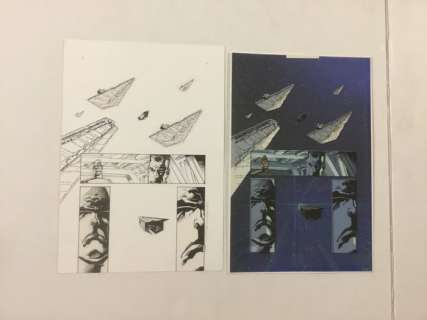 Star Wars - L’héritier de l’Empire T13 -Planche originale (VI-14) avec mise en couleur + film noir (1996) | Catawiki