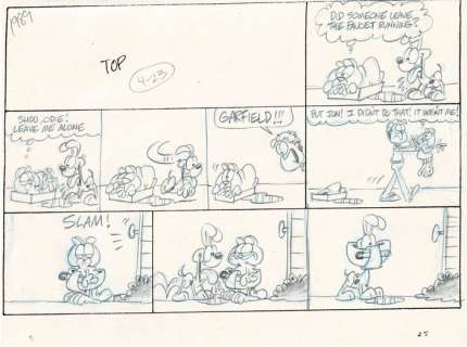 Garfield - Originele schetspagina (Sunday) - First edition - (1989) | Catawiki
