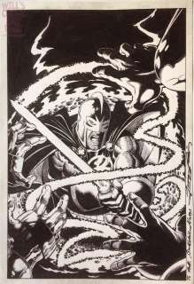 George Perez - ultraforce 8 cover original art (malibu, 1995) black knight, infinity gems, avengers, ultraverse