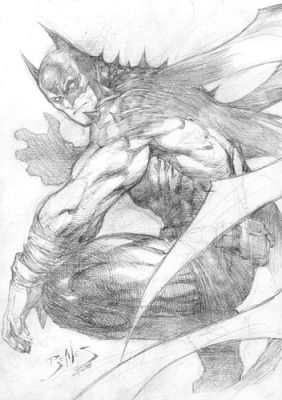 Ed Benes | Batman - 09"x12" Pencil | Ed Benes