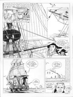 Pellerin, Patrice | L’Epervier. Captives Ã  bord Encre de Chine pour la planche | Coutau Bégarie