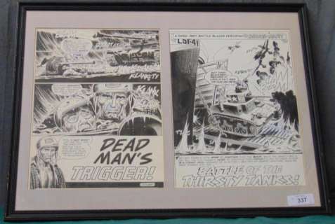Joe Kubert. Lot of Two Original Splash Pages. | Weiss Auctions