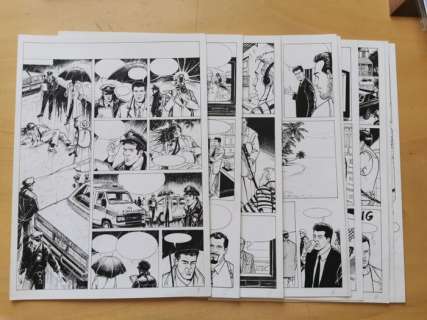 Luca Raimondo - 9x Tavole Originali - episodio completo inedito - Loose page - (1996) | Catawiki