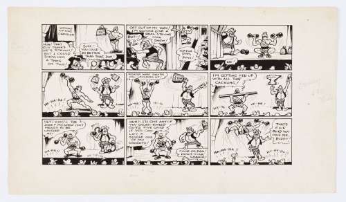 Desperate Dan original artwork by Dudley Watkins from The Dandy… | Comic Book Auctions ltd