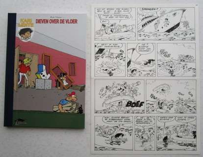 Kari Lente 5 - Originele pagina (p.44) + hardcover album - Dieven over de vloer - First edition - (2008) | Catawiki