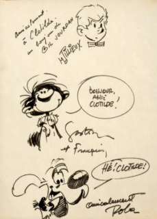 Franquin | ROBA - TILLIEUX - Dédicaces Feutre pour les dédicaces Ã  Clotilde | Millon
