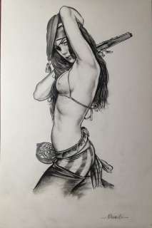 "Booty - Pirate Queens" B/W - S. Mazzotti - sketch originale - Loose page | Catawiki