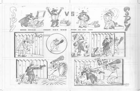 Peter Kuper | Spy vs Spy Pencils: "Bulletproof Outfit" | Peter Kuper