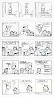 Davis, Jim | Jim Davis Garfield Consecutive Daily Comic Strip Original Art Group of 6 (PAWS, 2009).... (Total: 6 Original Art) | Heritage
