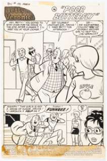 Dan Decarlo And Rudy Lapick | Archie’s Girls Betty and Veronica #195 Complete 6-Page Story "Poor Butterfly" Original Art (Archie, 1972). (Total: 6 Original Art) | Heritage