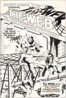 Paul Reinman And Frank Giacoia | Mighty Comics #43 The Web Complete 12-Page Story Original Art and Production Stat Letters Page (Archie, 1967). (Total: 13 Original Art) | Heritage