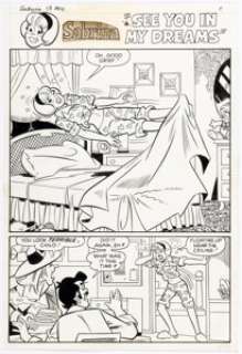 Stan Goldberg and Jon D’Agostino (attributed) Sabrina, the Teenage Witch #13 Complete 6-Page Story "See You In My Dreams" Original Art (Archie, 1973). (Total: 6 Original Art) | Heritage
