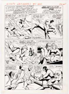 Paul Reinman The Mighty Crusaders #1 Fly-Man House Ad Complete 1-Page Story Original Art (Archie, 1965). (Total: 2 Items) | Heritage