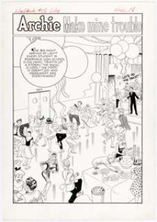 Bob White and Marty Epp Life with Archie #15 Complete 4-Page Chapter "Make Mine Trouble" Original Art (Archie, 1962). (Total: 4 Original Art) | Heritage
