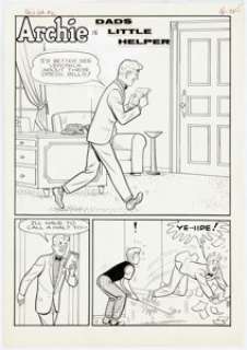 Bill Vigoda Archie’s Pals ’n’ Gals #22 Complete 5-Page Story "Dads Little Helper" Original Art (Archie, 1962). (Total: 5 Original Art) | Heritage
