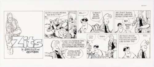 Jerry Scott and Jim Borgman Zits Sunday Comic Strip Original Art dated 8-20-00 (King Features Syndicate, 2000). | Heritage