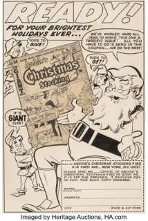 Harry Lucey Archie Giant Series Magazine #150 Christmas House Ad Illustration Original Art (Archie, 1967). | Heritage