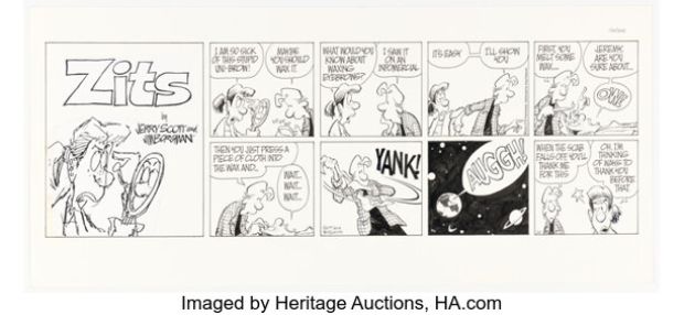 Jerry Scott and Jim Borgman Zits Sunday Comic Strip Original Art dated 1-20-02 (King Features Syndicate, 2002). | Heritage