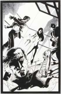 Sebastian Fiumara My Flesh is Cool #1 Splash Page 2 Original Art (Avatar Press, 2004).