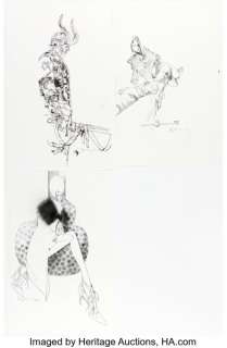 Bill Sienkiewicz - Woman in Chair Character Study illustrations Original Art (2024). | Heritage