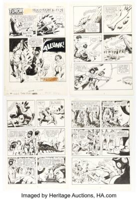 Jack Sparling Turok, Son of Stone #129 Two Complete Stories Original Art Group of 22 (Western/Whitman, 1982). (Total: 22 Original Art) | Heritage