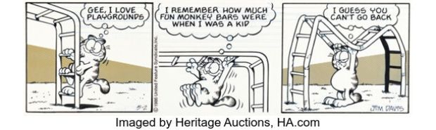 Jim Davis Garfield Daily Comic Strip Original Art dated 5-2-86 (United Feature Syndicate, 1986). | Heritage