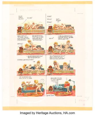 Sarah Downs and Harvey Kurtzman Playboy "Betsy’s Buddies" Complete 1-Page Story Original Art (HMH, c. 1980-1985). | Heritage