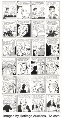 Dan DeCarlo Archie Consecutive Daily Comic Strips Original Art Group of 6 (King Features Syndicate, 1983). (Total: 6 Original Art) | Heritage