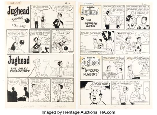 Dan DeCarlo and Samm Schwartz Archie’s Pal Jughead Complete 1-Page Stories Original Art Group of 2 (Archie, 1957/1959). (Total: 2 Original Art) | Heritage