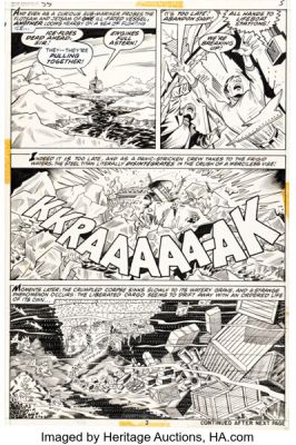 Bill Everett Sub-Mariner #55 Story Page 3 Original Art (Marvel, 1972). | Heritage