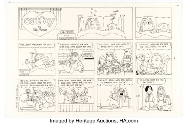 Cathy Guisewite Cathy Sunday Comic Strip Original Art dated 1-30-83 (Universal Press Syndicate, 1983). | Heritage