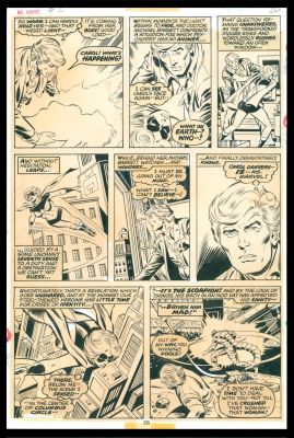 Buscema, John; Sinnott, Joe | Item #40560 Ms. Marvel #2 page 26 Original Comic Art by John Buscema. John Buscema, Joe Sinnott | Parigi Books