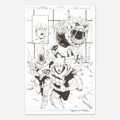 Brent Peeples - Lot 392 - War on Earth #3 Story Page 39 Original Art (DC Comics, 2022)