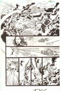 Adam Dekraker, Andy Lanning - Titans #17 P.14 - Starfire And Donna Troy Action - 2000 Signed