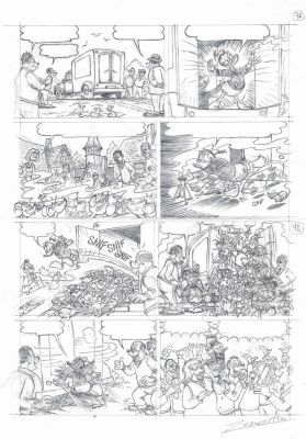 Donald Duck – Preliminary Production Page IX – The Great Pest Control Chase | Corner4art