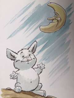 Masbou - Dessin original couleur - De Cape et de Crocs - Eusèbe sous la Lune | Catawiki