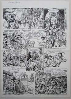 Funcken, Liliane en Fred - Originele pagina (p.14) - De Witte Ruiter / Le Chevalier Blanc - L’héritier de la horde d’or - (1985) | Catawiki