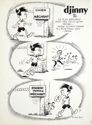 » Chien Méchant » – Michel-Paul Giroud | « Djinny » – Planche Originale | Zic et Bul