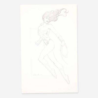 Aaron Lopresti | Lot 375 - Wonder Woman Illustration Original Art (2003) | Landry Pop Auctions
