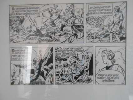 De Rode Ridder - Originele halve pagina - De Wilde Jacht - First inked story by Karel Biddeloo - (1968)