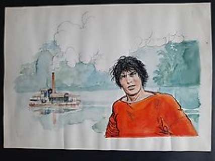 Manara, Milo - Couverture originale couleur de l’édition américaine - Â« HP et Guiseppe Bergman Â» - (1988) | Catawiki