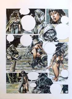 Druuna, Morbus Gravis, Charlie #41 - P. E. Serpieri - Prima apparizione di Druuna - Acquerello originale Page 13 - Loose page - First edition - (1986) | Catawiki