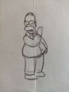 The Simpsons - Original Animation Art drawing - Homer - First edition (1999) | Catawiki
