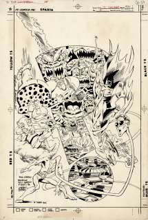 Joe Staton, Steve Mitchell - dc challenge #7 cover (batman, mr. Mxyzptlk, plastic man! ) 1986