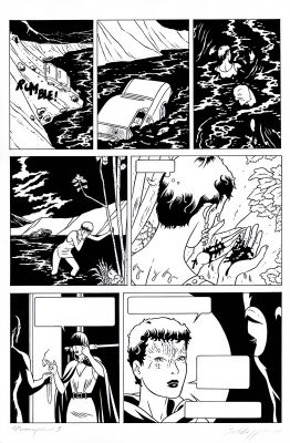 Roberto Baldazzini | Diabolik visto da lontano p.5 | Tavole Originali