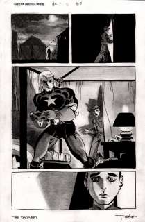 Tim Sale - captain america: white #0 p 5, 2/3 splash (bucky barnes discovers steve rogers is captain america! ) 2008