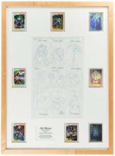 1991 Impel Marvel Universe Series 2 - 9 Original Trading Card Sketches all signed by Art Adams (Death’s Head, Ghost Rider, Dr. Strange, Wolverine, Hulk x 2, Captain America, Spider-Man, and Doctor Doom) | Heritage