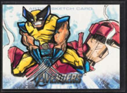 2012 Upper Deck Avengers Assemble - Wolverine by Michael "LocoDuck" Duron - Sketch Card | Heritage